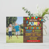 ジャンプバースデートランポリンバウンス複合パーティー 招待状 (スタンド正面)