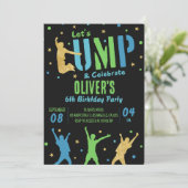 ジャンプバースデーパーティー招待バウンスハウスパーティー 招待状 (スタンド正面)