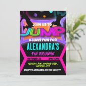 ジャンプバースデー バウンスハウス トランポリンパーク ガール 招待状 (スタンド正面)