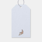 ジャンプパージャンプよくはしゃぐ:おもしろいアートと猫デザイン ギフトタグ (裏面)