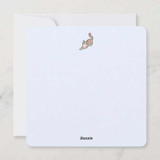 ジャンプパージャンプよくはしゃぐ:おもしろいアートと猫デザイン シーズンカード (裏面)