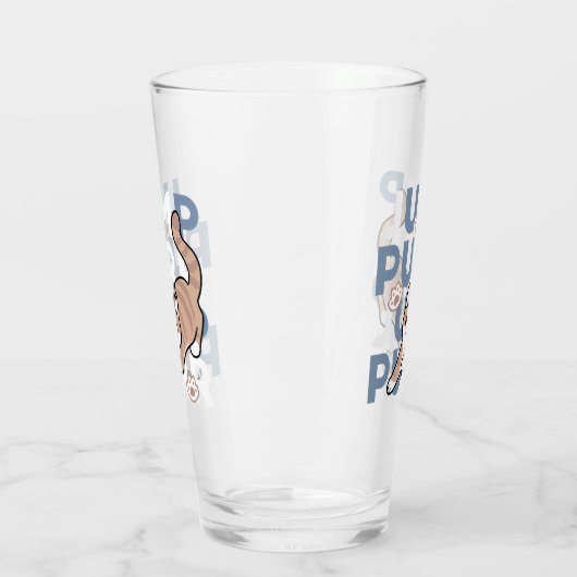 ジャンプパージャンプよくはしゃぐ:おもしろいアートと猫デザイン タンブラーグラス (左)