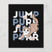 ジャンプパージャンプよくはしゃぐ:おもしろいアートと猫デザイン チラシ (正面)
