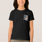 ジャンプパージャンプよくはしゃぐ:おもしろいアートと猫デザイン トライブレンドTシャツ (正面)