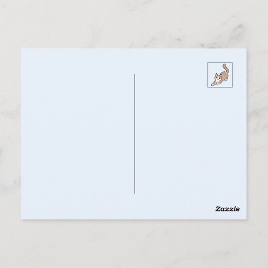 ジャンプパージャンプよくはしゃぐ:おもしろいアートと猫デザイン ポストカード (裏面)