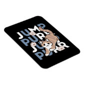 ジャンプパージャンプよくはしゃぐ:おもしろいアートと猫デザイン マグネット (右側)