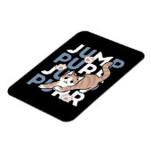 ジャンプパージャンプよくはしゃぐ:おもしろいアートと猫デザイン マグネット (左側)