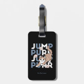 ジャンプパージャンプよくはしゃぐ:おもしろいアートと猫デザイン ラゲッジタグ (裏面縦)