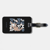 ジャンプパージャンプよくはしゃぐ:おもしろいアートと猫デザイン ラゲッジタグ (裏面横)