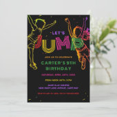 ジャンプパーティーの子供の誕生日招待状 招待状 (スタンド正面)