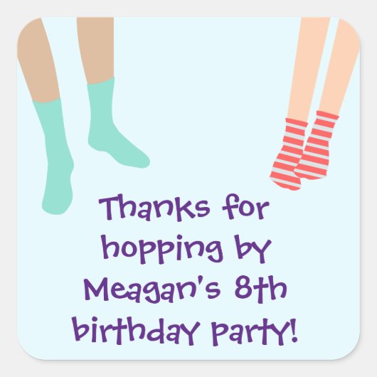 ジャンプパーティーサンキューステッカー スクエアシール (正面)