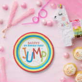 ジャンプパーティートランポリンバースデーパーティ紙プレート ペーパープレート (パーティー)