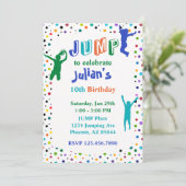 ジャンプパーティートランポリンパークボーイズ誕生日 招待状 (スタンド正面)