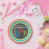 ジャンプパーティートランポリンパーティー紙プレートチャルクボード ペーパープレート (パーティー)