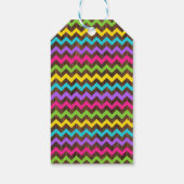 ジャンプパーティーバウンスピンクティール(緑がかった色)紫メッセージカード ギフトタグ (裏面)