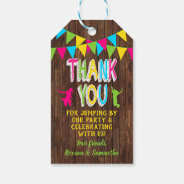 ジャンプパーティーバウンス結合パーティーピンクメッセージカード ギフトタグ