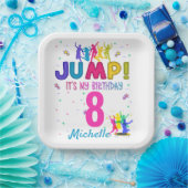 ジャンプパーティー私の誕生日トランポリン・バウンス ペーパープレート (パーティー)