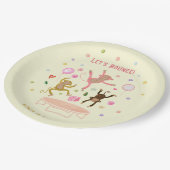 ジャンプモンキーズ子供の誕生日 ペーパープレート (アングル)