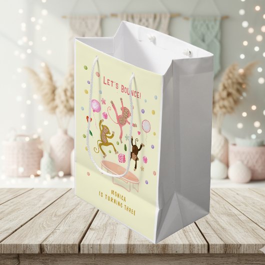 ジャンプモンキーズ子供の誕生日 ミディアムペーパーバッグ