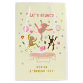 ジャンプモンキーズ子供の誕生日 ミディアムペーパーバッグ (正面)