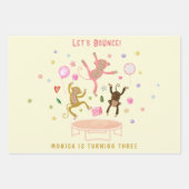 ジャンプモンキーズ子供の誕生日 ラッピングペーパーシート (正面)