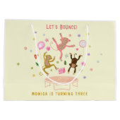 ジャンプモンキーズ子供の誕生日 ラージペーパーバッグ (裏面)