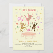 ジャンプモンキーズ子供の誕生日 招待状 (正面)