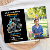 ジャンプモンスタートラック誕生日招待状写真 招待状