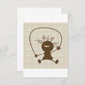 ジャンプロープの女の子招待状 招待状 (正面/裏面)