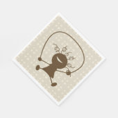 ジャンプロープ付き女の子紙ナプキン スタンダードランチョンナプキン (角)