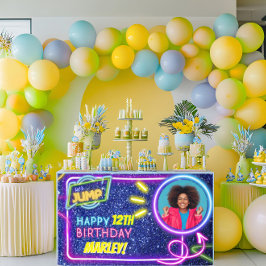 ジャンプーパーティーバウンスネオントランポリン公園 横断幕