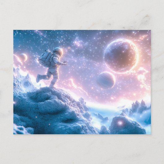 ジャンプ宇宙飛行士 ポストカード (正面)