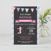 ジャンプ招待状トランポリンバースデーパーティー 招待状 (スタンド正面)