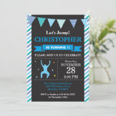 ジャンプ招待状トランポリン誕生日パーティー 招待状 (スタンド正面)