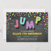 ジャンプ招待状バウンスハウスバウンス誕生日 招待状 (正面)