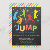 ジャンプ招待状 / トランポリン誕生日招待状 招待状 (正面/裏面)