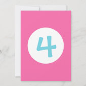 ジャンプ招待状、少女のトランポリンバースデーパーティー 招待状 (裏面)