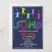 ジャンプ招待 – バウンスハウス招待 招待状 (正面)