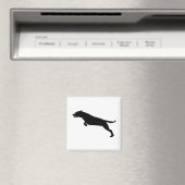 ジャンプ犬のシルエット マグネット (インサイチュ (食洗機))