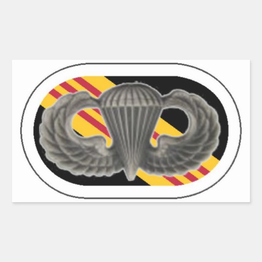 ジャンプ翼/楕円5番目の特殊部隊グループステッカー 長方形シール (正面)