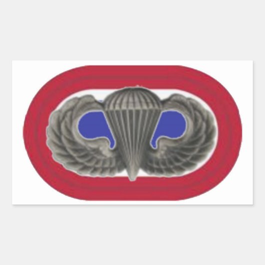 ジャンプ翼/楕円82D空中ステッカー 長方形シール (正面)