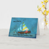 ジャンプ船？退職 カード (黄色い花)