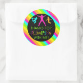 ジャンプ誕生日ガールマッチングサンキューステッカー ラウンドシール (バッグ)