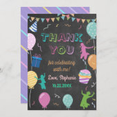 ジャンプ誕生日シャルボードキッドトランポリンパーティー サンキューカード (正面/裏面)