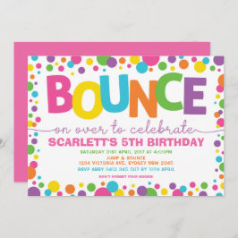 ジャンプ誕生日バウンスハウストランポリンパーティー 招待状