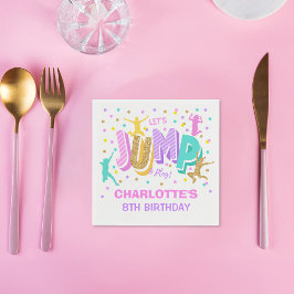 ジャンプ誕生日パーソナライズされたナプキンス スタンダードカクテルナプキン