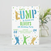 ジャンプ誕生日招待状インドアトランポリンパーク 招待状 (スタンド正面)