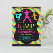 ジャンプ誕生日招待状バウンスハウストランポリン 招待状 (スタンド正面)