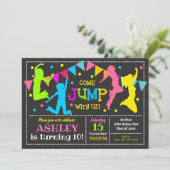 ジャンプ誕生日招待状バウンスハウストランポリン 招待状 (スタンド正面)