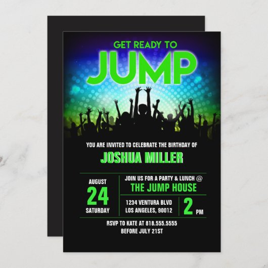 ジャンプ誕生日招待状 招待状 (正面/裏面)